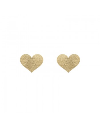 bijoux indiscrets : nipples flash coeur dorés