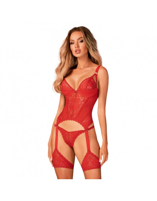 lingerie belovya corset rouge