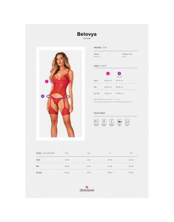 lingerie belovya corset rouge