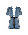 tendance sensuelle : peignoir bleu yassmyne de la marque obsessive