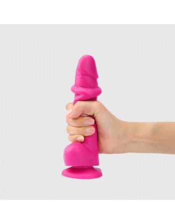 sliding skin  dildo réaliste  fuchsia  strap on me