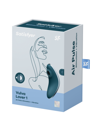 Dressing libertin : vulva lover stimulateur et vibromasseur satisfyer  bleu