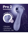 Dressing libertin  : pro 2 génération 3 connect app et vibration  lila satisfyer