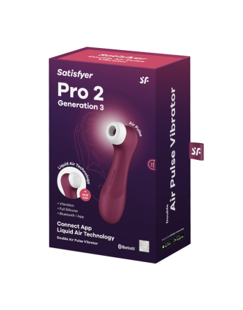 tendance sensuelle : pro 2 génération 3 connect app  vin rouge satisfyer