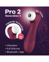 tendance sensuelle : pro 2 génération 3 connect app  vin rouge satisfyer