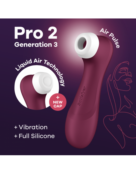 tendance sensuelle : pro 2 génération 3  bordeaux satisfyer