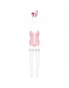 lingerie costume lapin 4 pcs rose