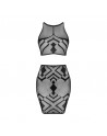 votre  lingerie vous présente k101 top et jupe  noire