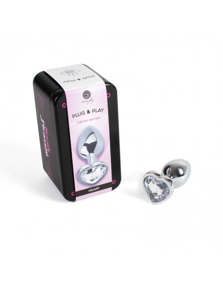 Dressinglibertin :  secret play : plug anal secret play  coeur crystal