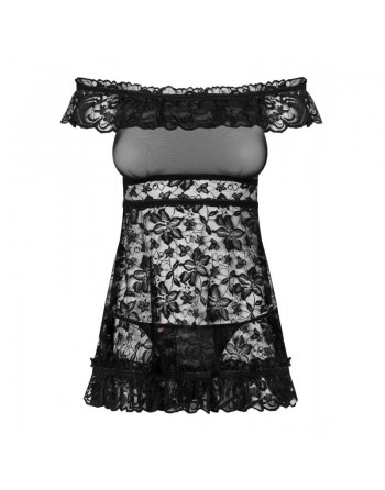 Dressing libertin: flores babydoll  noir obsessive par votre  tendance sensuelle