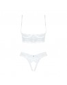 Dressing libertin : heavenlly ensemble ouvert  blanc obsessive