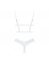 Dressing libertin : heavenlly ensemble ouvert  blanc obsessive