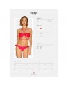 Dressing libertin: maillot de bain 2 pcs coralya  rouge obsessive
