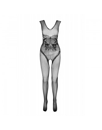 Dressing libertin: bodystocking ecologique sexy en resille noire eco bs003 de la marque polonaise passion lingerie