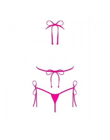 Dressing libertin: maillot de bain 2 pcs bella vista  rose obsessive