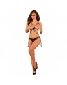 Dressing libertin : cordellis ensemble ouvert  noir wetlook obsessive par votre  tendance sensuelle