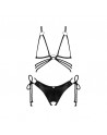 Dressing libertin : cordellis ensemble ouvert  noir wetlook obsessive par votre  tendance sensuelle