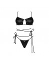 Dressing libertin : cordellis ensemble  noir wetlook obsessive par votre  tendance sensuelle