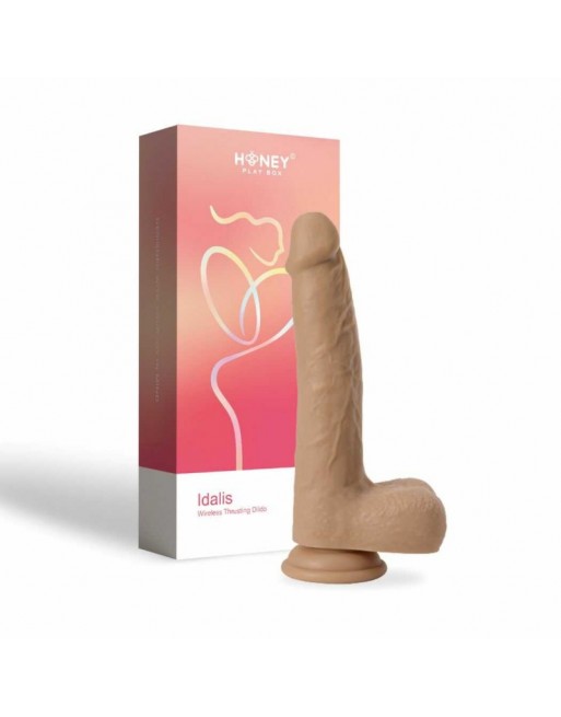 Dressinglibertin : idalis  vibrating thrusting dildo 20.3 cm honey play box