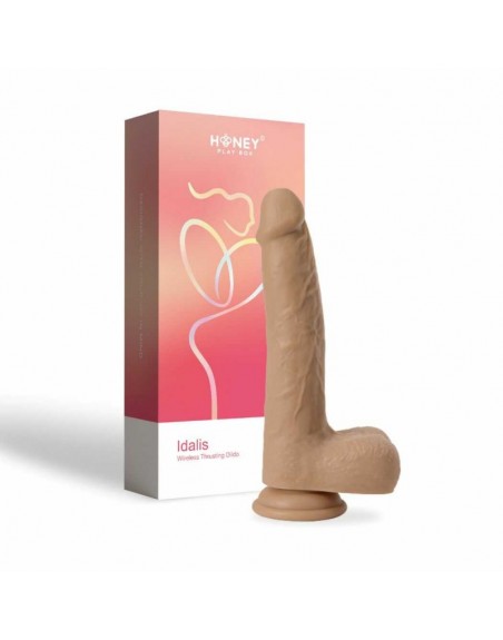 Dressinglibertin : idalis  vibrating thrusting dildo 20.3 cm honey play box