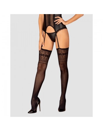 lingerie Dressing libertin : s825 bas jarretelles  noirs