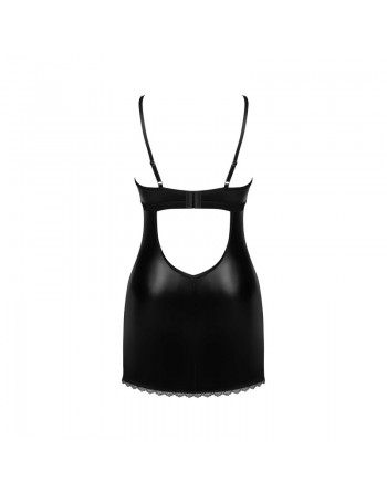 Dressing Libertin :  lingerie vous présente norides nuisette et string  noire