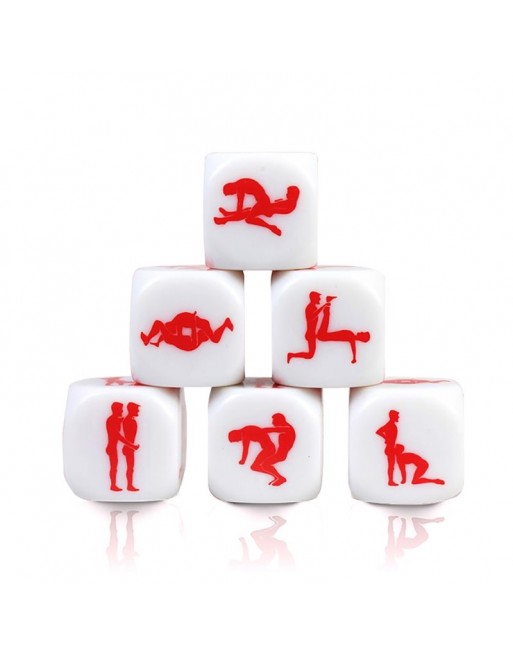 Dé Kamasutra Gay - Blanc et rouge Dé Kamasutra Gay - Blanc et rouge