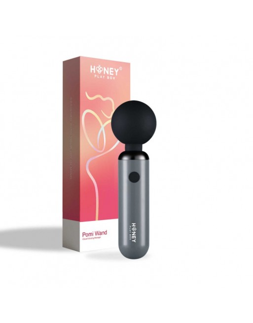 pomi wand puissant mini vibromasseur gris honey play box pomi wand puissant mini vibromasseur gris honey play box