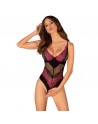 Dressing Libertin :  lingerie sexy vous présente rosenty body ouvert noir