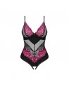 Dressing Libertin :  lingerie sexy vous présente rosenty body ouvert noir