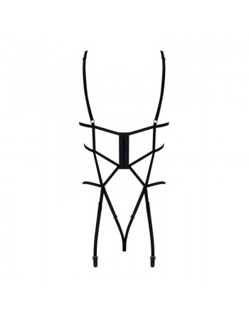 Lingerie dressing libertin : body ouvert noir obsessive badossa