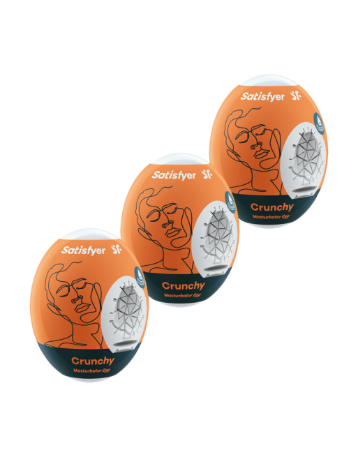 DRESSING LIBERTIN : ensemble oeufs masturbateurs 3 pièces crunchy satisfyer DRESSING LIBERTIN : ensemble oeufs masturbateurs 3 pièces crunchy satisfyer