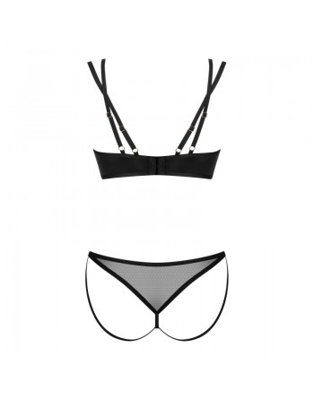 nesari ensemble 2 pièces  noir obsessive sensuel pour sortir en club libertin