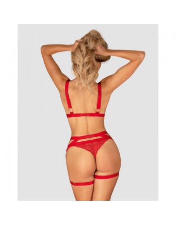 Porte jarretelles rouge sensuel / Lingerie libertine