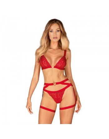 Porte jarretelles rouge sensuel / Lingerie libertine