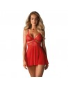 babydoll et string rouge de la collection obsessibe 838