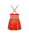 babydoll et string rouge de la collection obsessibe 838