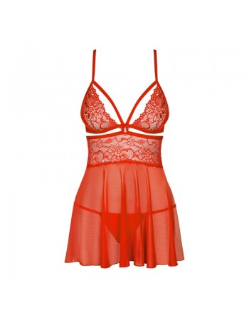 babydoll et string rouge de la collection obsessibe 838