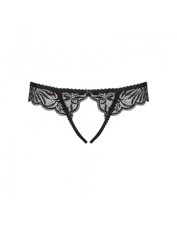 lingerie sexy : string ouvert noir contica obsessive