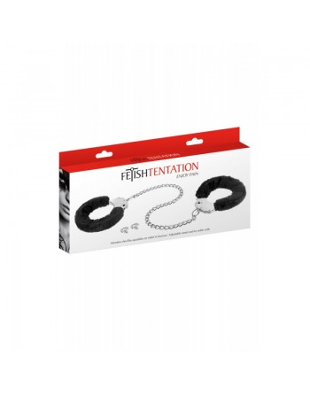 DRESSING LIBERTIN: menottes pour chevilles en fourrure fetish tentation
