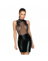 Robe noire à broderies fines – pour soirée privée ou club élégant