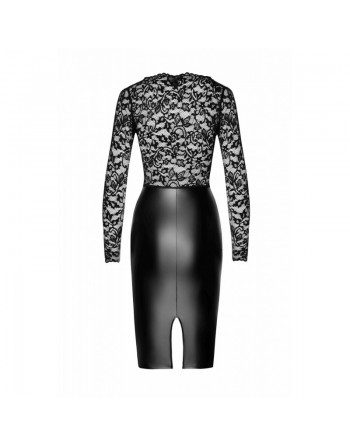 Robe Euphoria midi dentelle & wetlook – Look libertin chic
