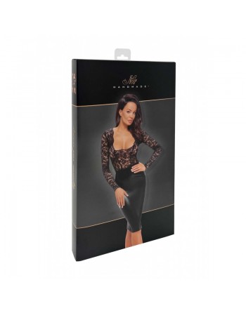 Robe Euphoria midi dentelle & wetlook – Look libertin chic
