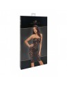 Robe midi noire sexy à lacets – Style club & libertin chic