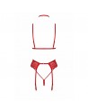 Découvrez le Bondage 243, un ensemble de lingerie 5 pièces rouge passion, idéal pour vos soirées sensuelles ou moments intimes.