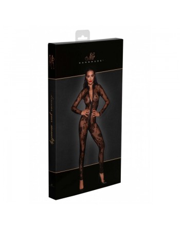 F237 Combinaison Sexy, Libertine, longue en tulle avec fermeture éclair à 3 voies