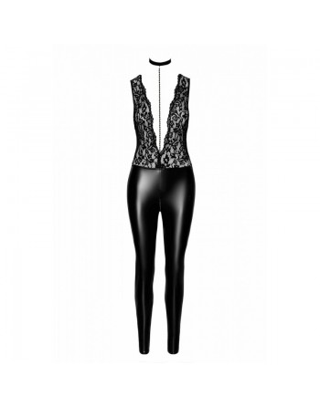 F298 Libido Combinaison à col et chaîne de perles catsuit dos nu