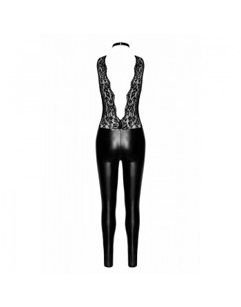 F298 Libido Combinaison à col et chaîne de perles catsuit dos nu