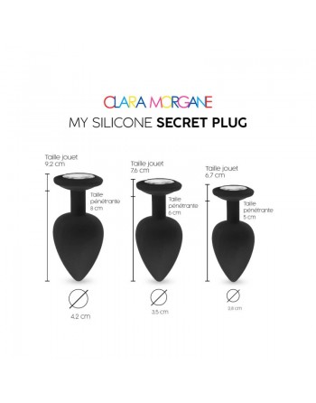my silicone secret plug  noir clara morgane