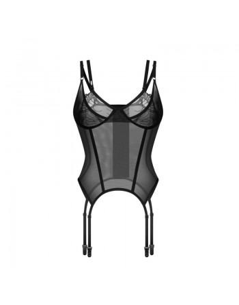 Corset noir transparent Arrowel – Lingerie sexy chic | Dressing Libertin